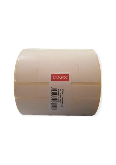 Tanex Eco Termal Etiket 20x40 Bitişik 4 Lu 25mm 4000 Adet/rl 50