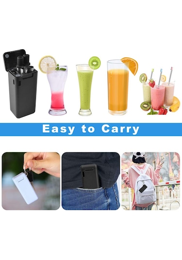 Qingmipy Katlanabilir Paslanmaz Çelik İçecek Pipeti - Taşınabilir, Yeniden Kullanılabilir, Pratik Saklama Kutusu İle Mavi