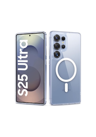 Samsung Uyumlu S25 Ultra Şeffaf Magsafe Kılıf Safe Şeffaf