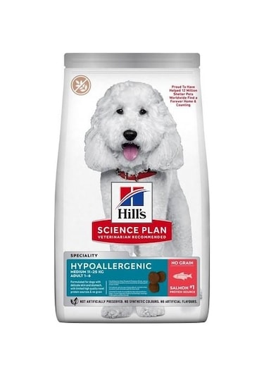 Hill's Hypo-Allergenic Somonlu Orta Irk Yetişkin Köpek Maması 12 KG
