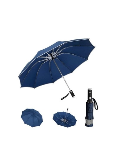 Mavi El Fenerli Şemsiye Çok Renkli