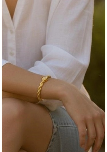 Altın Hediyelik Kilitli Erzurum Burma Kelepçe Bilezik