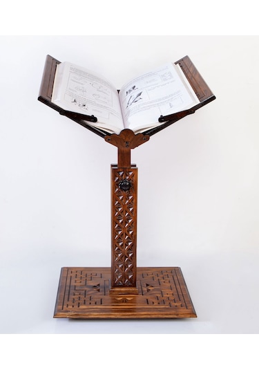 Yüksekliği Ayarlanabilir Ahşap Asansörlü Rahle+ MOTİFLİ