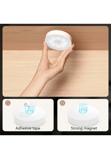 Lumaworld 6lı Amill Akıllı Hareket Sensörlü Usb Şarjlı Dimlenebilir Dolap Altı Led Işık Seti Sıcak Beyaz Sıcak Beyaz-3500k