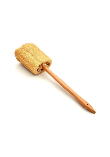 Ahşap Saplı Doğal Kabak Lifi Sırt Fırçası 8 x 40 CM