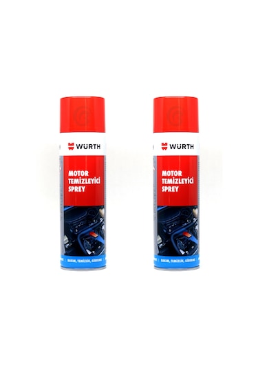 2X Würth Motor Temizleyici Sprey 500 Ml Su Gerekmez