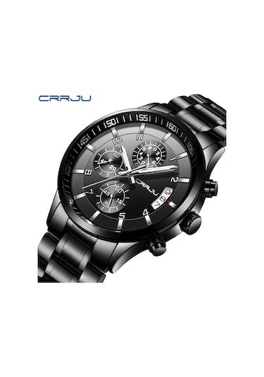 Crrju/kajun 2214 Yeni Erkek İş Saati Erkek Saati Altı Pimli Kronograf Çok İşlevli Paslanmaz Çelik Saat Diğer