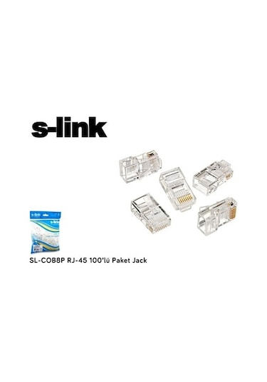 S-Link Rj45 Konnektör 100 Lü Paket