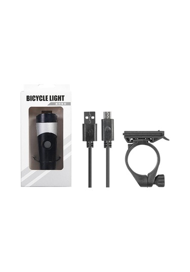 Su Geçirmez El Feneri Usb Şarjı Mtb Bisiklet Farları Gece Sürüş Işıkları Siyah Siyah