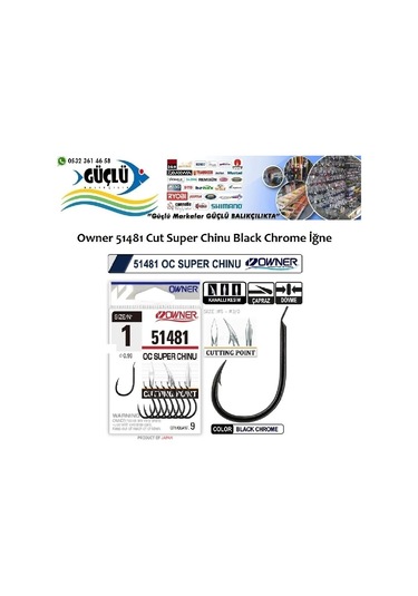 Owner 51481 Cut Super Chinu Black Chrome İğne No:5 - Standart