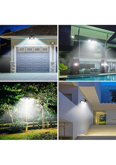 Greentech Güneş Enerjili Hareket Sensörlü, 3 Taraflı 171 Cob Led Aydınlatma / GT-SL15