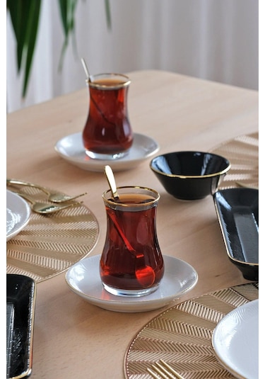 Asya Balance Altın Yaldızlı 32 Parça 6 Kişilik Seramik Kahvaltı Takımı Diğer