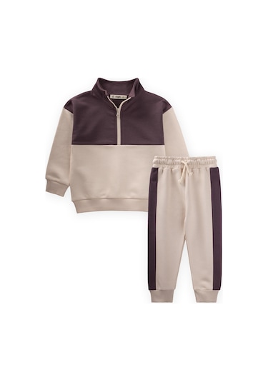 Cigit Sweatshirt Takım 2-10 Yaş Mürdüm
