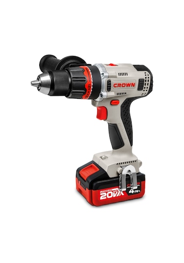 Crown CT21090HMX-4 BMC 20 V 4 Ah Çift Vitesli Bakır Sargılı Kömürsüz Motorlu Çift Akülü Şarjlı Matkap