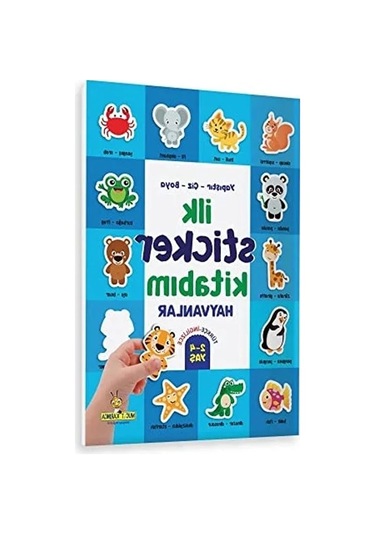 Yapıştır-çiz-boya İlk Sticker Kitabı - 2-4 Yaş Açık Ahşap
