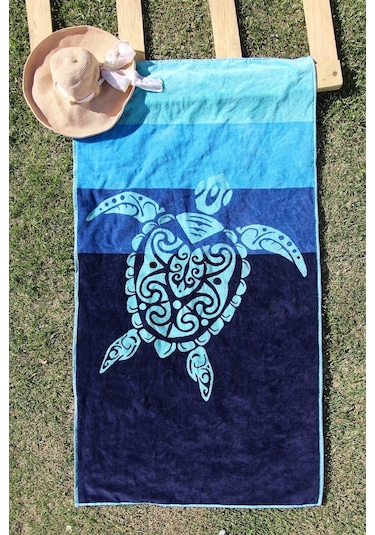 %100 Pamuk 83X160 Caretta Kadife Plaj Havlusu