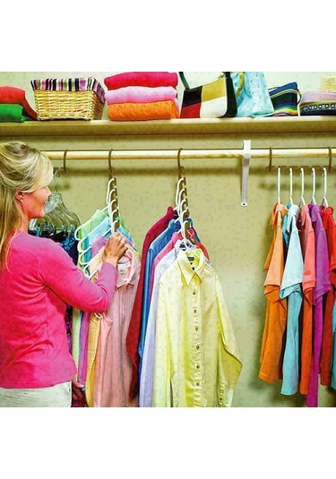 Jeemson 8 Adet Katlanabilir Pp Çekmecelik Askı, 5 Kıyafet Tutabilir, Gardıropu Boşaltan Uzay Tasarrufu Organizer Beyaz