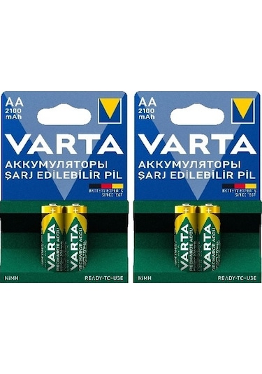 Varta 56706 2100 mAh AA Ni-MH Şarj Edilebilir Kalem Pil 2 x 2'li