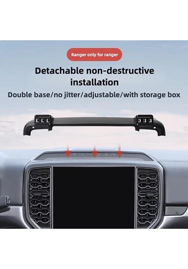 Xuweiwei Ford Ranger T9 2023-2025 Manyetik Cep Telefonu Tutucu Ana Yolcu Tarafı Manyetik Araç Aksesuarı