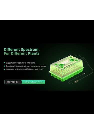 Homyl Tohum Başlatma Tepsisi Grow Light Full