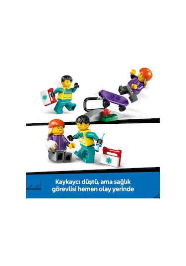 LEGO® City Acil Yardım Ambulansı 60451 - Model Araç Seven 5 Yaş Üzeri Çocuklar için Yaratıcı Oyuncak Yapım Seti (184 Parça)