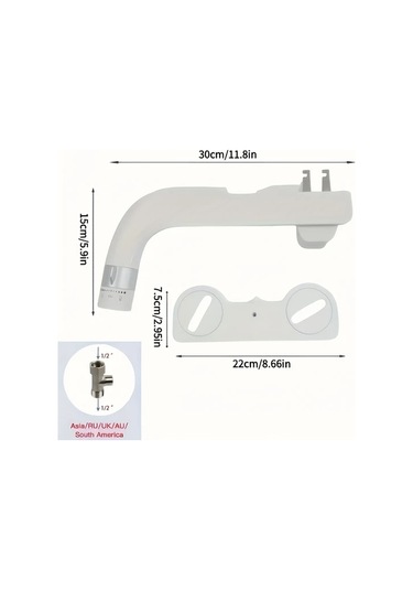 Willowhaven Ultra İnce Rv Klozet Parçası G1 2 Asya Avustralya İngiltere Uyumlu Akıllı Bidet