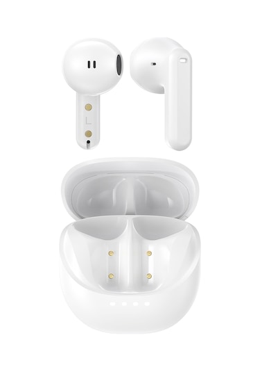 Opus Bluetooth V5.4 Kablosuz Kulak Içi Tws Kulaklık Enc Destekli 4 Mikrofon Sistemi Beyaz