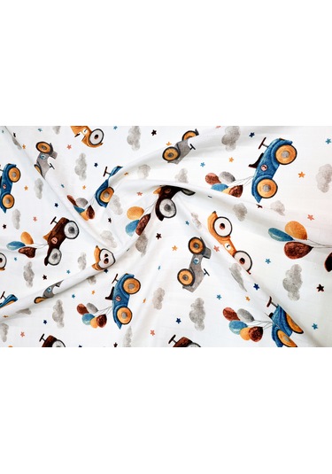 Müslin Örtü İkili 90x90 Minicik Kaktüs Bahçesi-minicik Uçan Arabalar