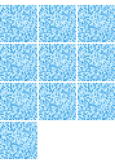 Dianziye Klasik Tarzlı Otomatik Yapışkan Fantezi Çini Sticker 20x20cm 10 Adet - Ev Dekoru İçin Kolay Uygulama Ve Kaldırma Özelliği Diğer