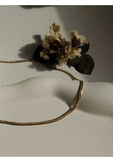 Çelik Uzun Italyan Zincir Kadın Kolye-altın Italian Chain - Gold Sevgiliye Hediye Altın