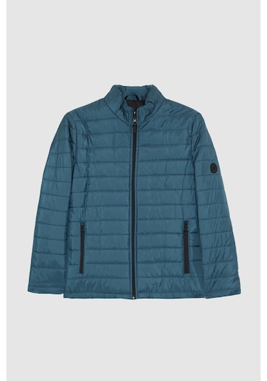 Ds Damat Slim Fit Yeşil Rüzgar Geçirmez Elyaf Dolgulu Şişme Mont 3hf07ort04262 401