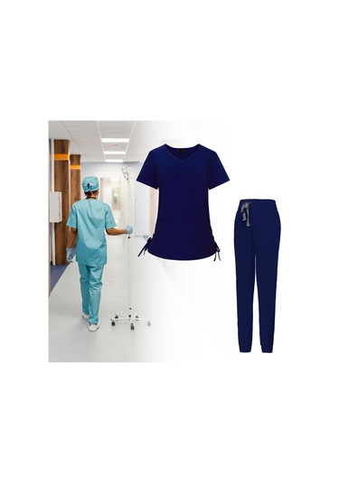 Suntek Magideal Kadın Kese Setleri Hemşire İş Elbisesi Lacivert