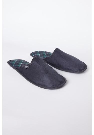 AC&Co / Altınyıldız Classics Erkek Siyah-kırmızı Twigy Yumuşak Taban Ev Terliği Damat Çeyiz Siyah - Kırmızı