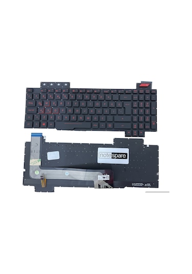 Asus İle Uyumlu Rog Fx503vd-dm104, Fx503vd-e4045 Notebook Klavye Işıklı Siyah Tr