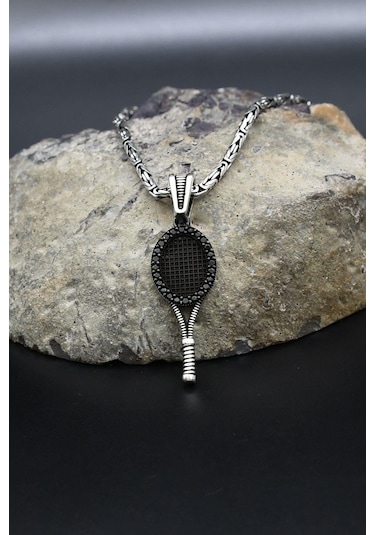 Tenis Raketi 925 Ayar Gümüş Kral Zincir 2mm 902415 Gümüş