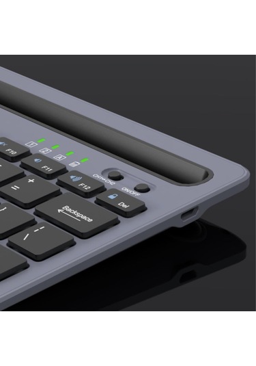 Lecoo Bk100 Wireless Bluetooth Standlı Kablosuz Şarjlı Klavye Gri