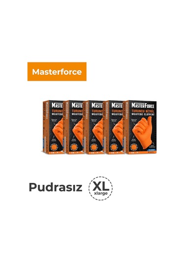 Haspet Masterforce Extra Kalın Turuncu Nitril 5 Paket