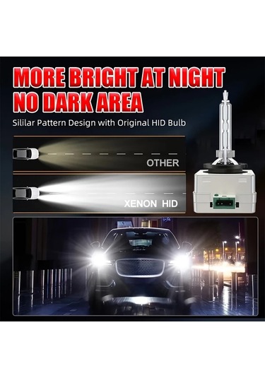 Motion003 D1s Yüksek Parlaklık Xenon Araba Ampulleri 6000k D3s D8s Ön Farlar 75000 Lümen 12