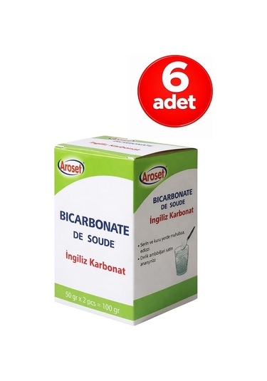 Aroset İngiliz Karbonatı 100gr 2adetx50gr 6paket İçilebilir
