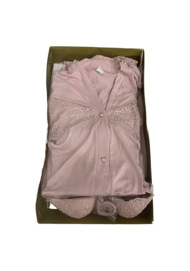 Büşra 8285 8 Li Penye Sabahlık Gecelik Takım Pudra