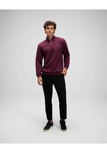 Ellesse Yarım Fermuarlı Bordo Erkek Sweatshirt Em580 Bordo Ellesse Yarım Fermuarlı Bordo Erkek Sweatshirt Em580 Bordo