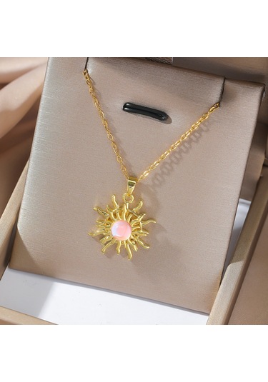 Bayan Kolye: Moda Estetiği Titanyum Çelik Kolye No.272 Çok REnkli