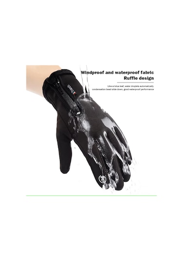 Tenfowee Kışlık Isıtmalı, Su Geçirmez Motosiklet/bisiklet Eldiveni Q808 - Dokunmatik Ekran Uyumlu, Gri Xl