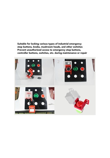 Yaozixa Endüstriyel Acil Durdurma Düğmesi Koruması - Pc Mühendislik Plastik Kilitli Kapak, Kaza Tespiti Engelleme, Çoklu Anahtar Uyumlu
