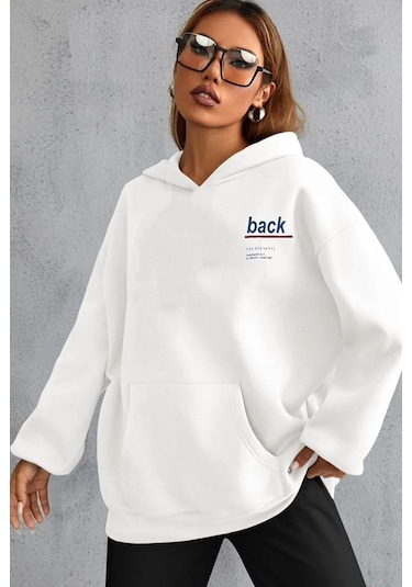 Altamira Unisex Back Baskılı Oversize Kapşonlu Sweatshirt 001