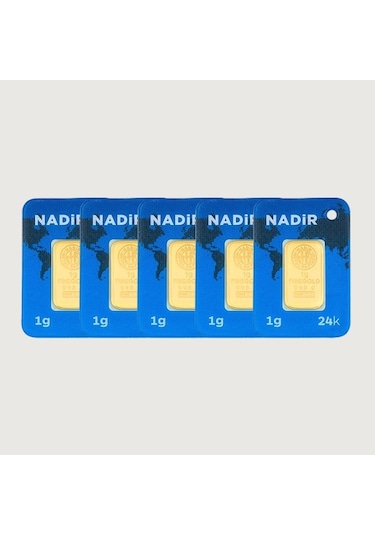 Agakulche 24 Ayar 5 Adet 1 Gr 995 Nadir Külçe Altın