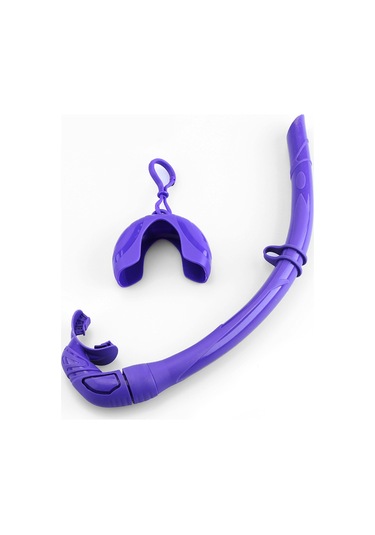 Neevoyu Silikon Katlanabilir Yetişkin Sıvı Solunum Borusu - Mor, 415mm Uzunluk, 90mm Çap, Taşıma Kutuğu İçerir Mor