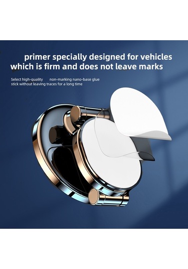 Cbtx Global Karbon Fiber Doku Araba Yapışkan Taban Manyetik Emme Alaşımlı Telefon Tutucu Katlanır Braket - Siyah