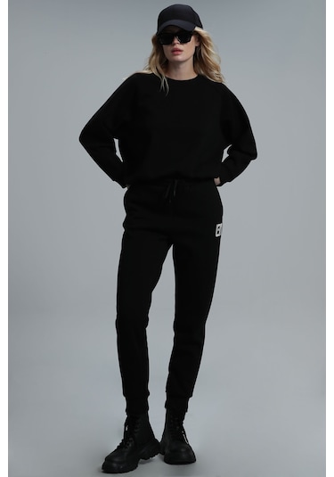 Lufian Uwen Kadın Örme Sweatshırt Siyah 122030001100100 Siyah