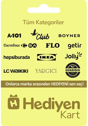 Hediyen Kart - Tüm Kategoriler 500 Try